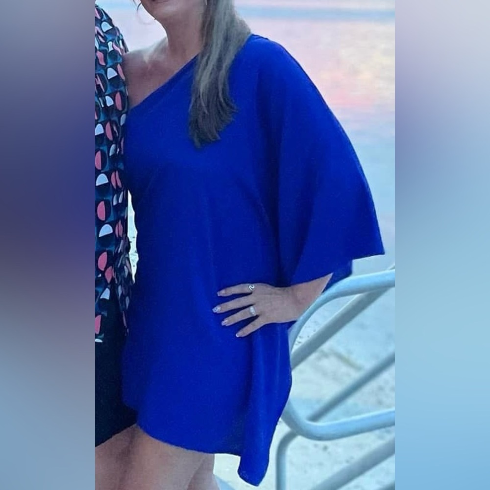 Vibrant Blue One Shoulder Dress